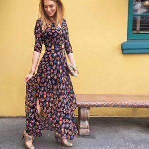 HD IN PARIS Anthropologie printed open back dress